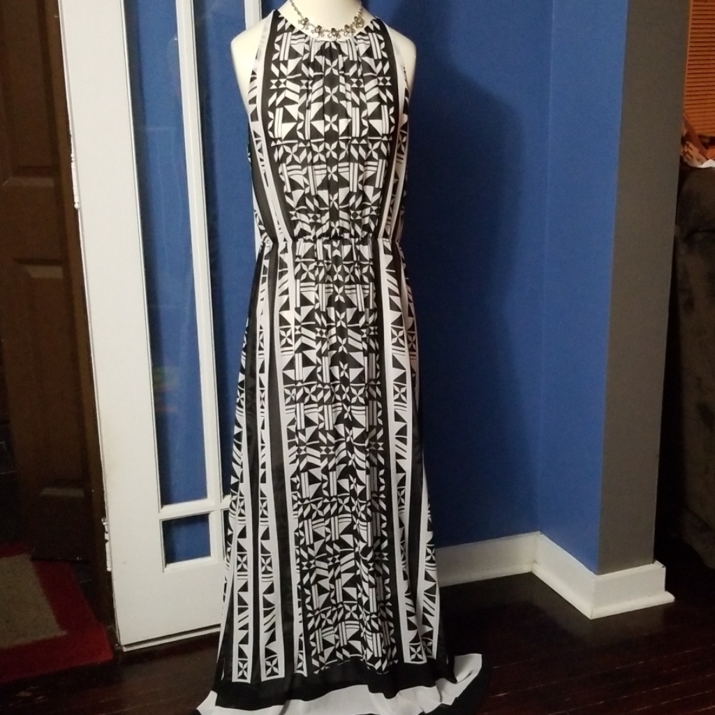 Ladies Geometric Style Print Dress